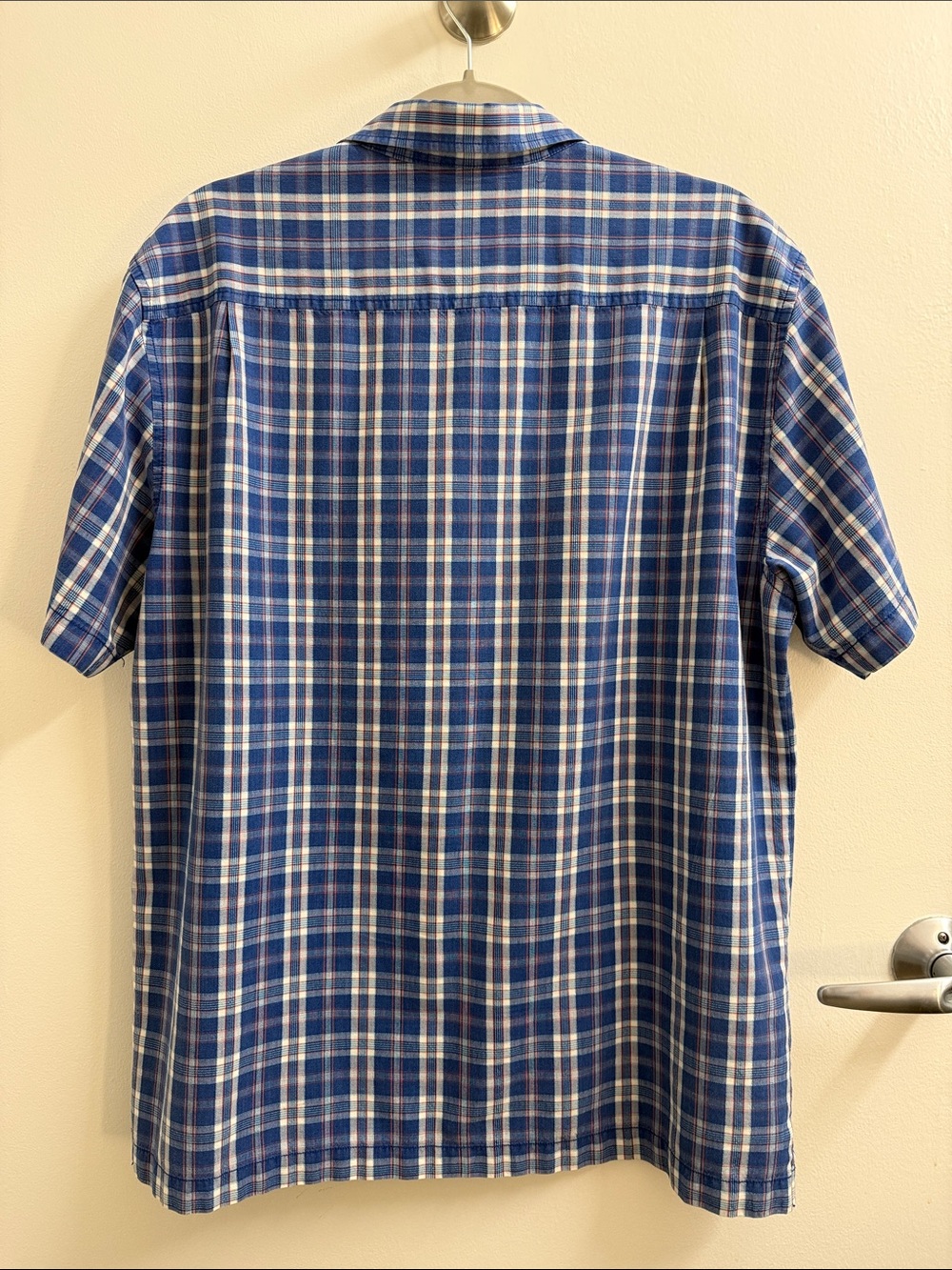 Tommy Bahama Navy and Blue Plaid Silk-Blend Shirt - Picture 4 of 5